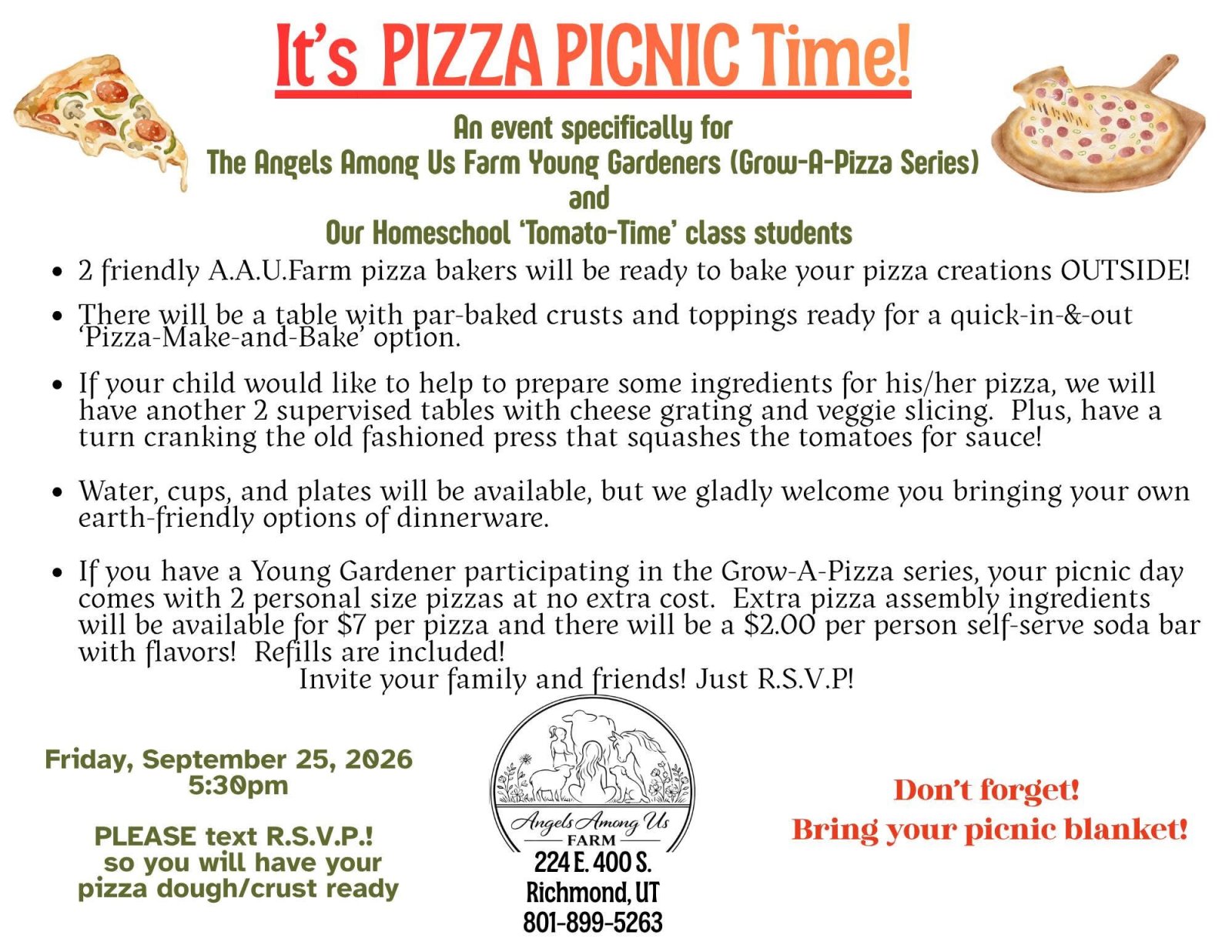 It’s Pizza Picnic Time!